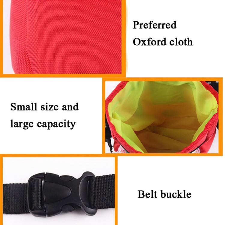 Pet Training Bag Snack Bag Outdoor Waist Bag Portable Two-In-One Foldable Multifunctional Bag(Red)