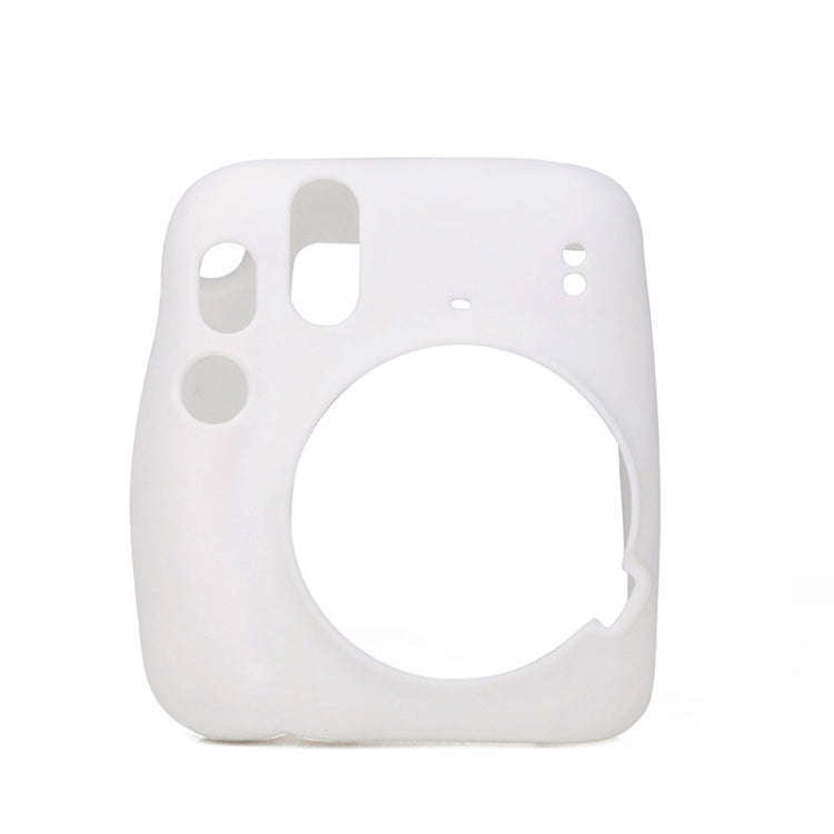 Camera Jelly Color Silicone Protective Cover For Fujifilm Instax mini 11(White)