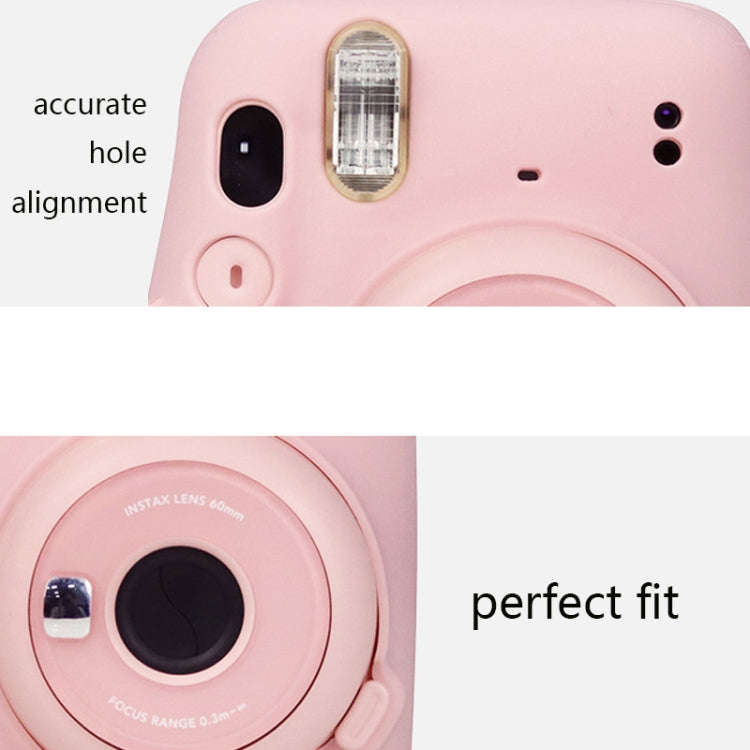 Camera Jelly Color Silicone Protective Cover For Fujifilm Instax mini 11(White)