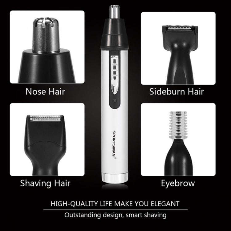 SPORTSMAN SM-418 Electric Mini Shaving Eyebrows Hair Nose Hair Trimmer USB(White)