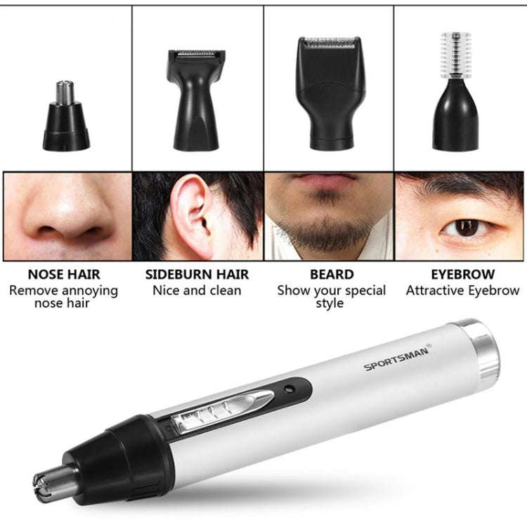 SPORTSMAN SM-418 Electric Mini Shaving Eyebrows Hair Nose Hair Trimmer USB(White)