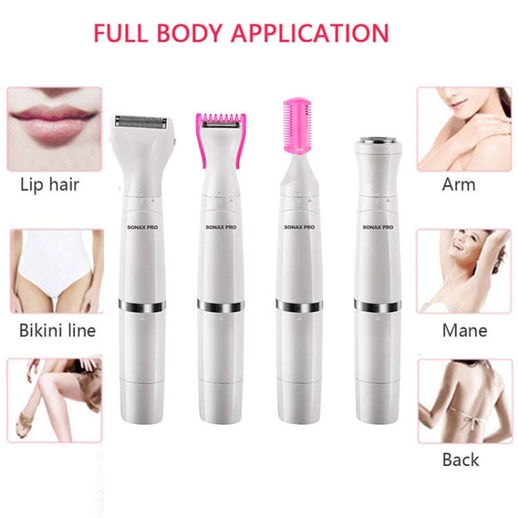 SONAX PRO SN-8933 4 In 1 Electric Women Shaver Multi-Function USB Charge Scraping Knife Hair Remo...