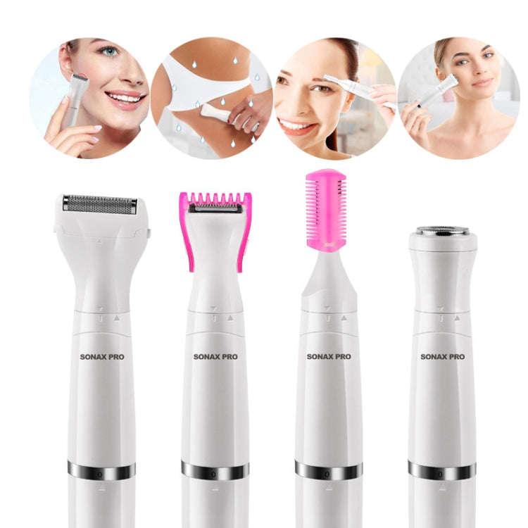 SONAX PRO SN-8933 4 In 1 Electric Women Shaver Multi-Function USB Charge Scraping Knife Hair Remo...