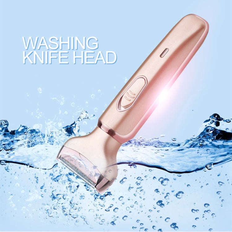 SONAX PRO SN-8977 Ladies Shaver 2 In 1 Washable USB Charging Hair Removal Device(Rose Gold)