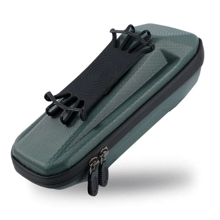 WEST BIKING YP0707263 Bicycle Outdoor Front Beam Bag EVA Hard Shell Phone Bag(Dark Green)