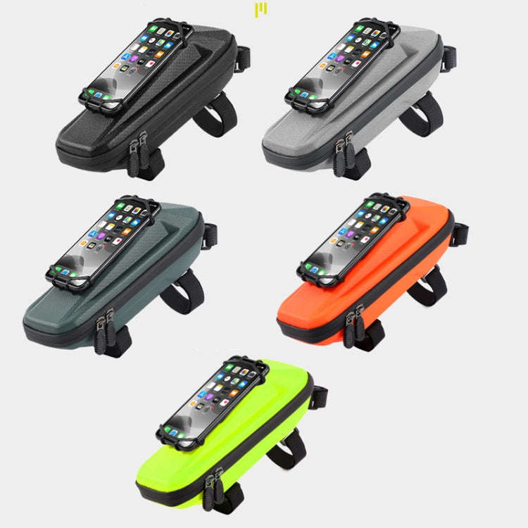 WEST BIKING YP0707263 Bicycle Outdoor Front Beam Bag EVA Hard Shell Phone Bag(Dark Green)