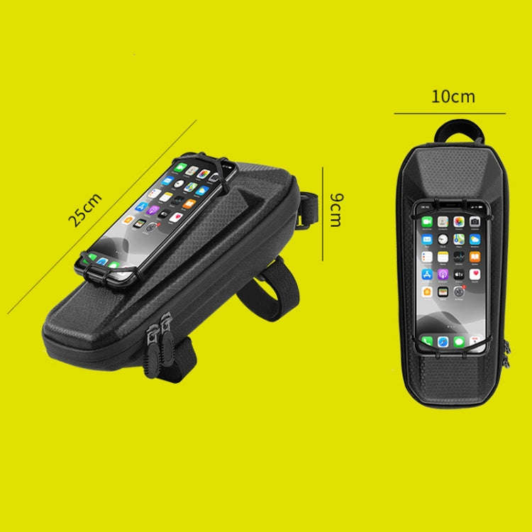 WEST BIKING YP0707263 Bicycle Outdoor Front Beam Bag EVA Hard Shell Phone Bag(Black)