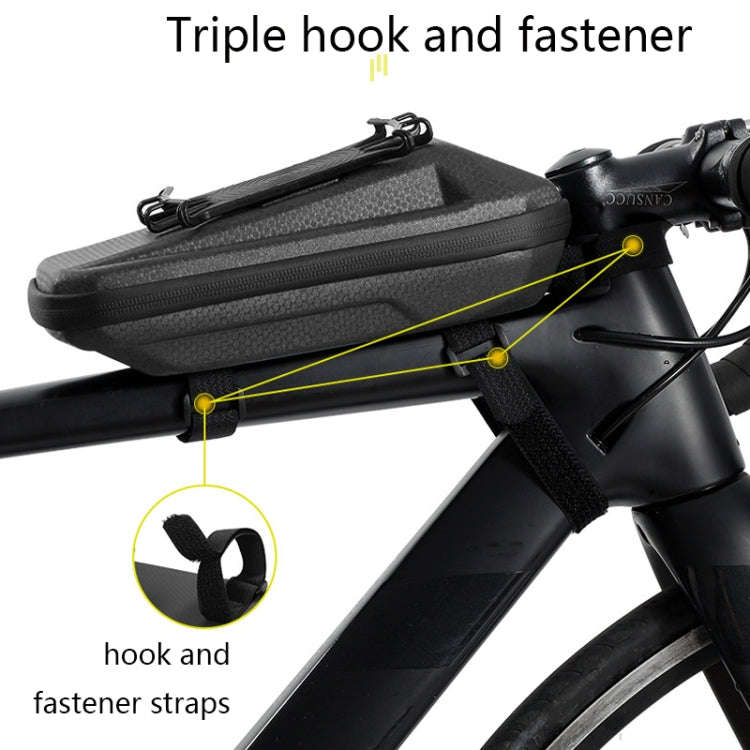 WEST BIKING YP0707263 Bicycle Outdoor Front Beam Bag EVA Hard Shell Phone Bag(Gray)