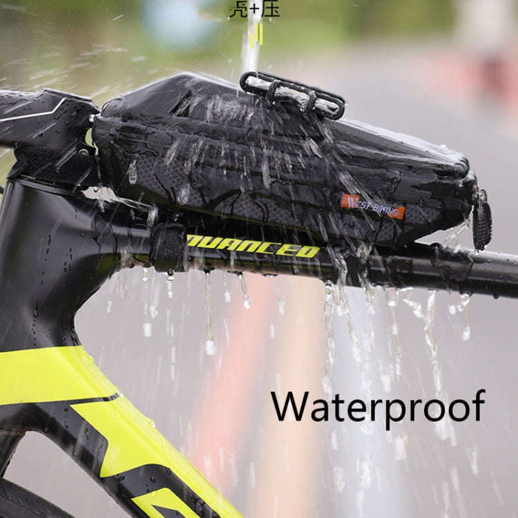 WEST BIKING YP0707263 Bicycle Outdoor Front Beam Bag EVA Hard Shell Phone Bag(Gray)