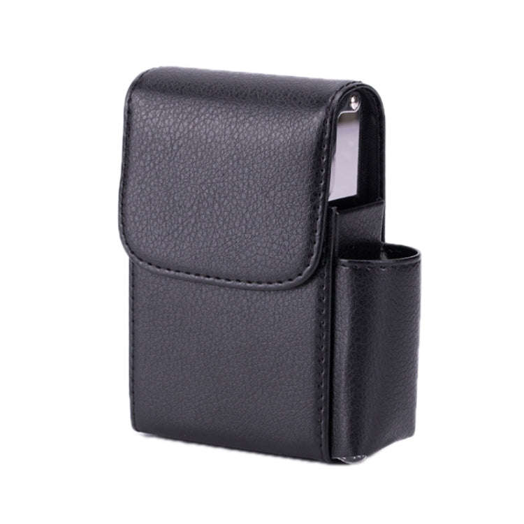 Cigarette Box Fashion Business Card Case(Lychee Pattern Black)