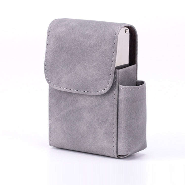 Cigarette Box Fashion Business Card Case(Crazy Horse Plain Gray)