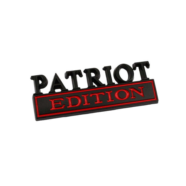 2 PCS Patriot Edition Metal Leaf Board Car Stickers Back Tail Box Label(Black Red)
