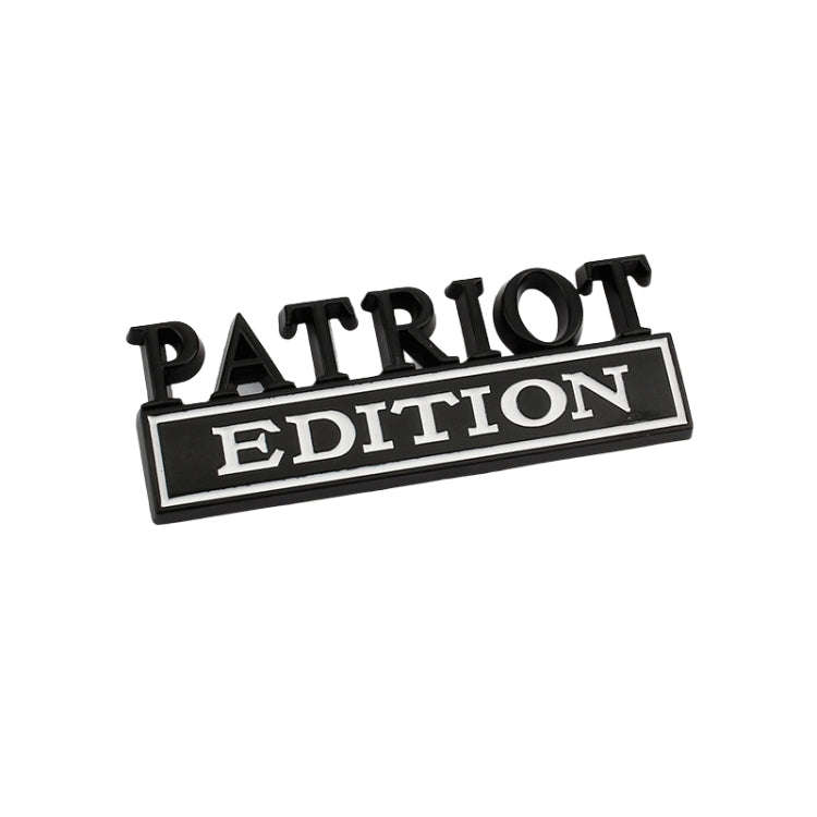 2 PCS Patriot Edition Metal Leaf Board Car Stickers Back Tail Box Label(Black White)