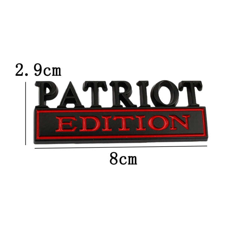2 PCS Patriot Edition Metal Leaf Board Car Stickers Back Tail Box Label(Black Red)
