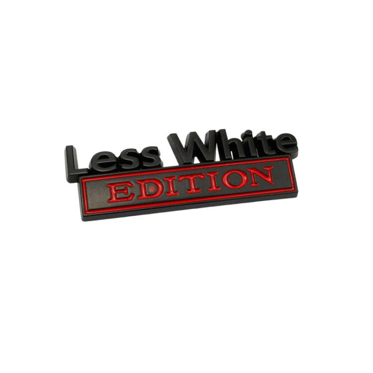 2 PCS Car Metal Leaf Board Label Less White Edition Modified Body Labeling(Black Red)