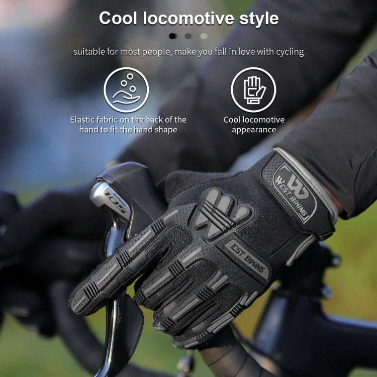 WEST BIKING YP0211208 Riding Gloves Motorcycle Bike Long Finger Non-Slip Touch Screen Gloves, Siz...