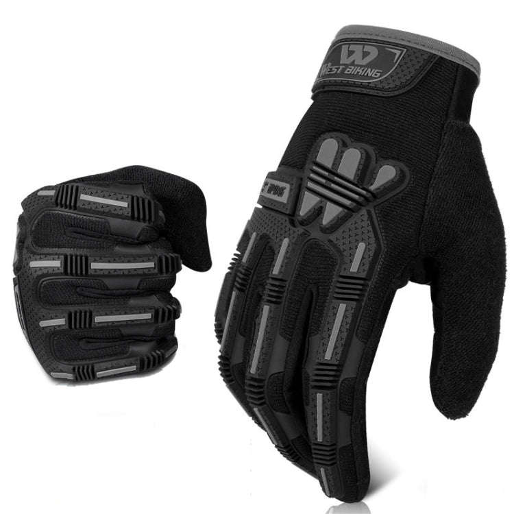 WEST BIKING YP0211208 Riding Gloves Motorcycle Bike Long Finger Non-Slip Touch Screen Gloves, Siz...
