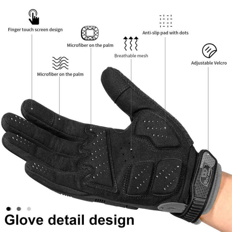 WEST BIKING YP0211208 Riding Gloves Motorcycle Bike Long Finger Non-Slip Touch Screen Gloves, Siz...