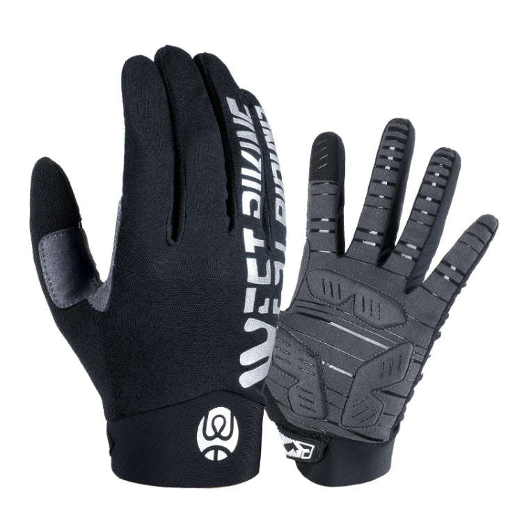 WEST BIKING YP0211214 Long Finger Shock Absorption Non-Slip Touch Screen Gloves Cycling Sports Gl...