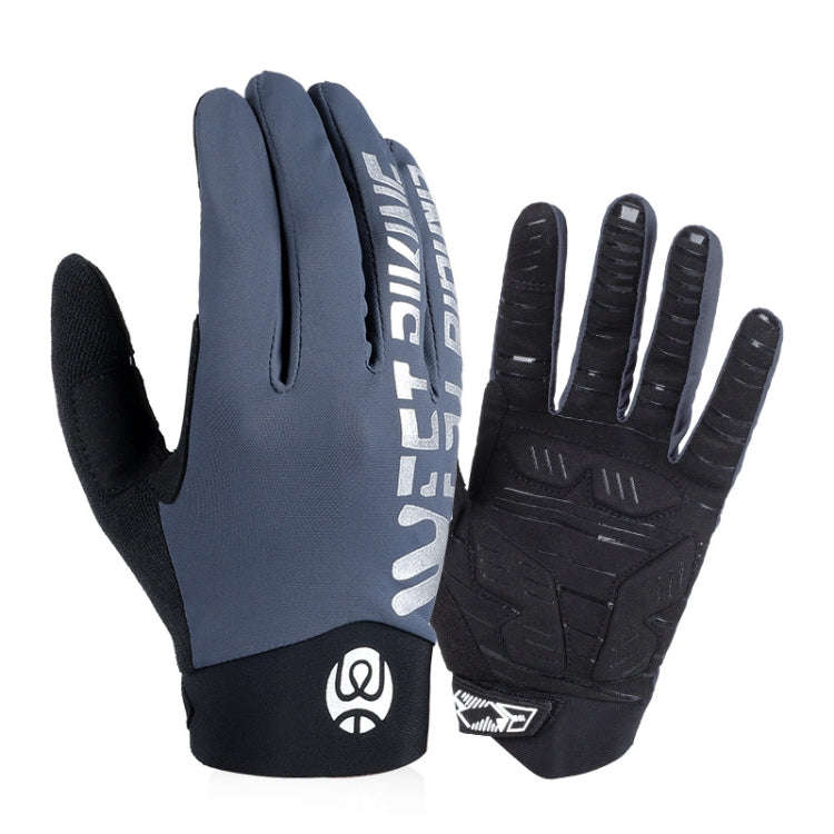 WEST BIKING YP0211214 Long Finger Shock Absorption Non-Slip Touch Screen Gloves Cycling Sports Gl...