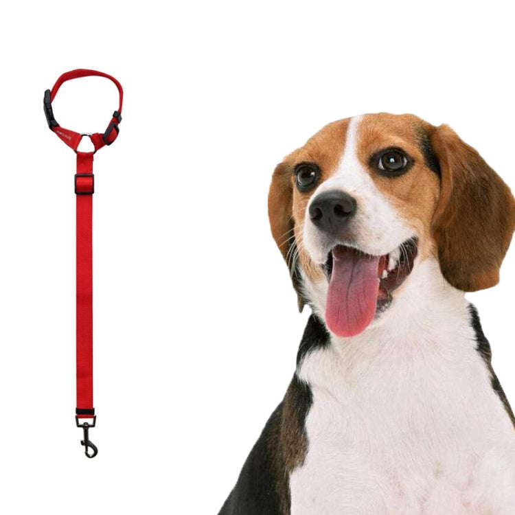 Pet Car Safety Rope Ring Dog Car Seat Belt Rear Seat Traction Rope(Red)