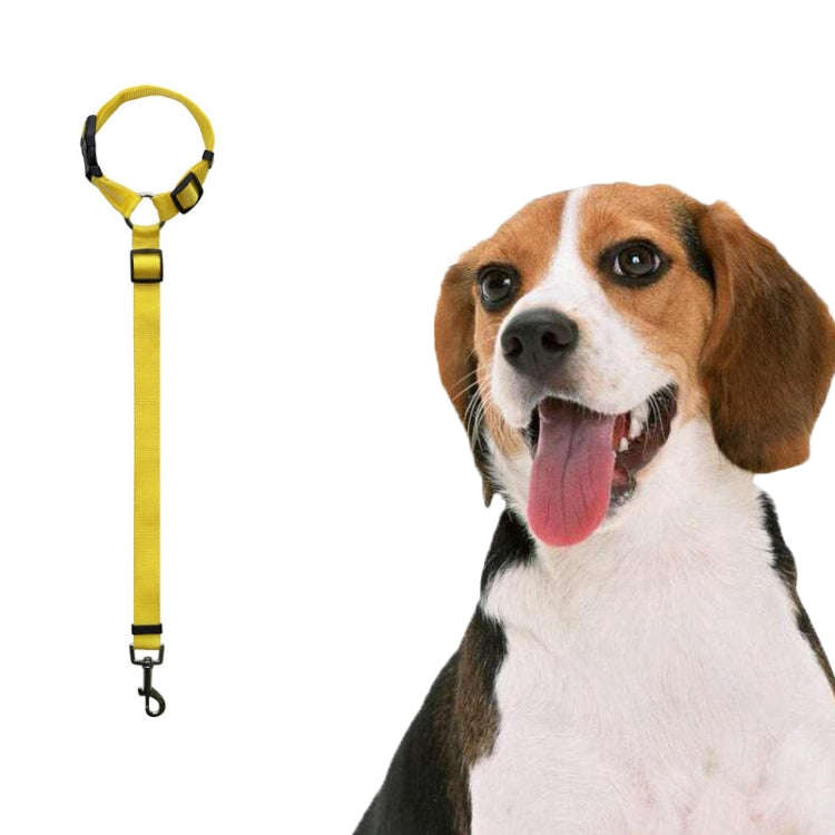 Pet Car Safety Rope Ring Dog Car Seat Belt Rear Seat Traction Rope(Yellow)