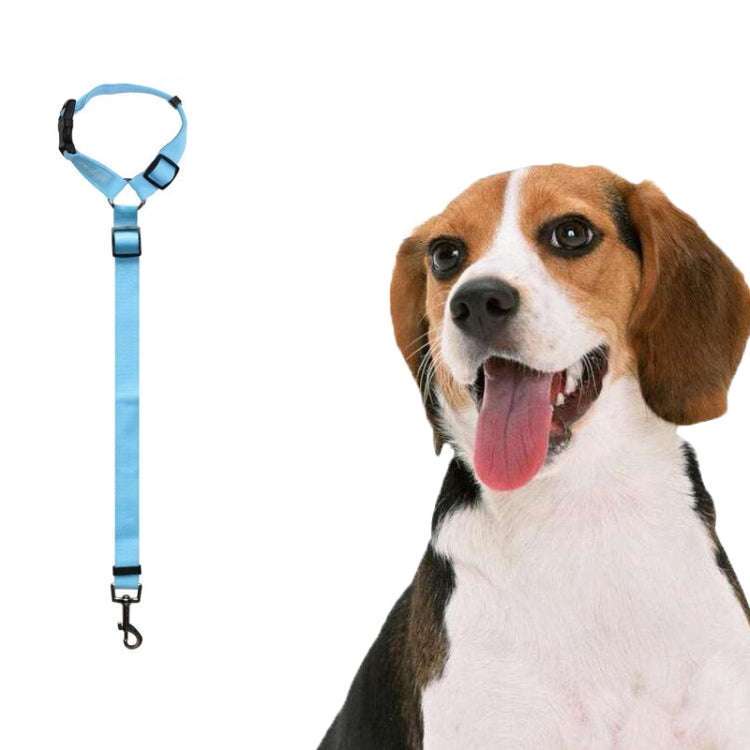 Pet Car Safety Rope Ring Dog Car Seat Belt Rear Seat Traction Rope(Light Blue)