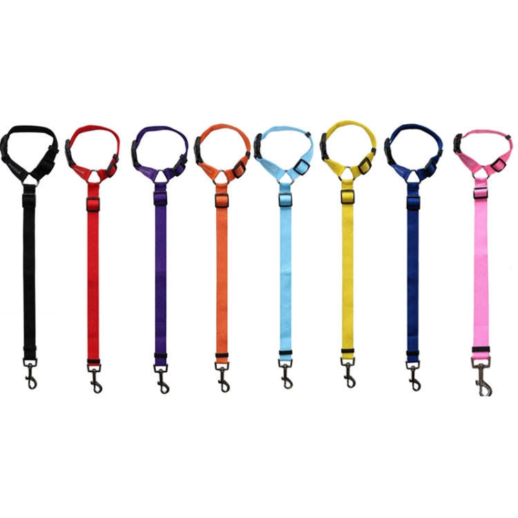 Pet Car Safety Rope Ring Dog Car Seat Belt Rear Seat Traction Rope(Light Blue)