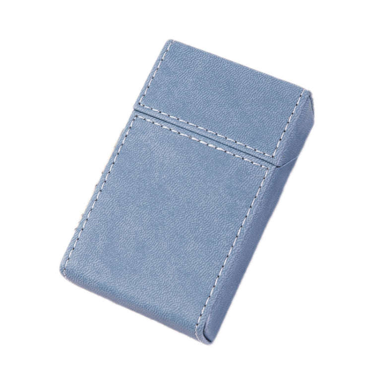 PU Leather Business Portable Cigarette Case(Light Blue)