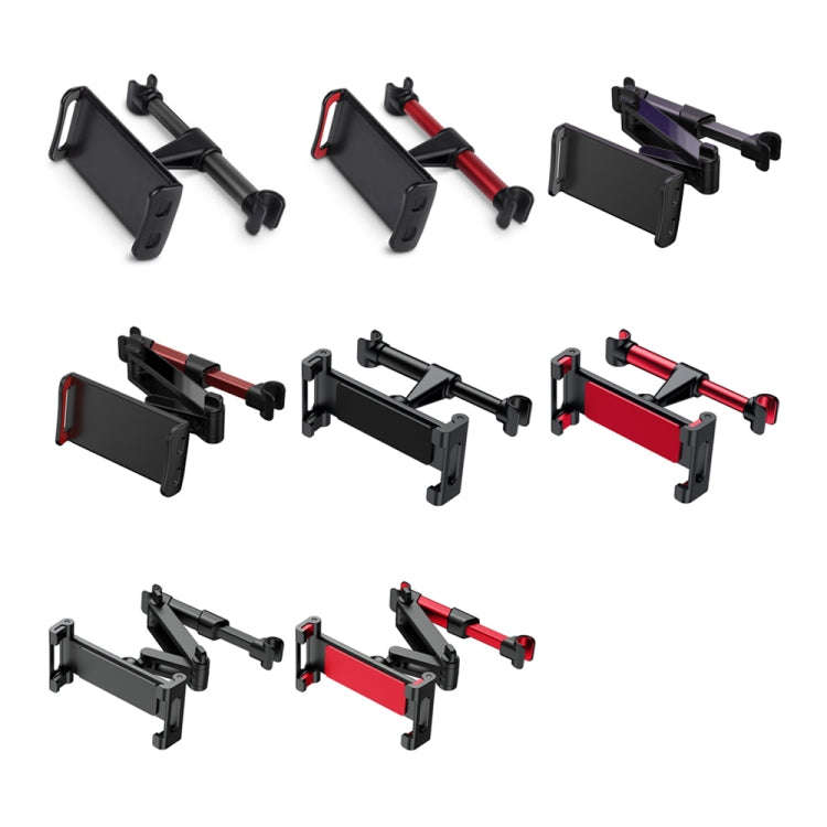 Car Seat Telescopic Bracket Car Rear Pillow Mobile Phone Bracket, Colour: 06 Upgrade Version Black
