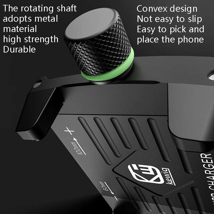 Kewig M6-S 12V Motorcycle Waterproof Aluminum Alloy Mobile Phone Bracket With QC3.0 Fast Charging...