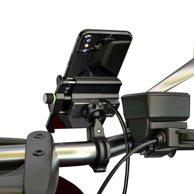 Kewig M6-S 12V Motorcycle Waterproof Aluminum Alloy Mobile Phone Bracket With QC3.0 Fast Charging...
