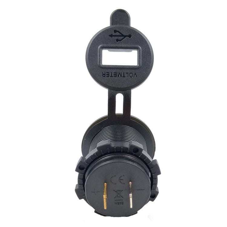 4.2A Dual USB With Voltage Display Mobile Phone Charger Socket Power Supply 12V Car Motorcycle(Re...