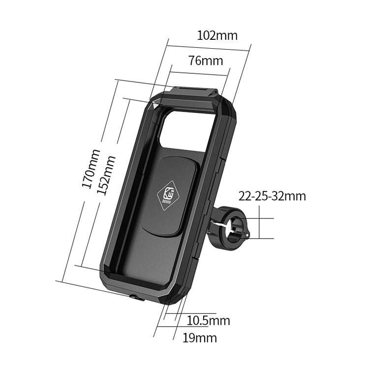 Kewig Bicycle Motorcycle Waterproof Box Mobile Phone Bracket Riding Touch Mobile Phone Fixed Seat...