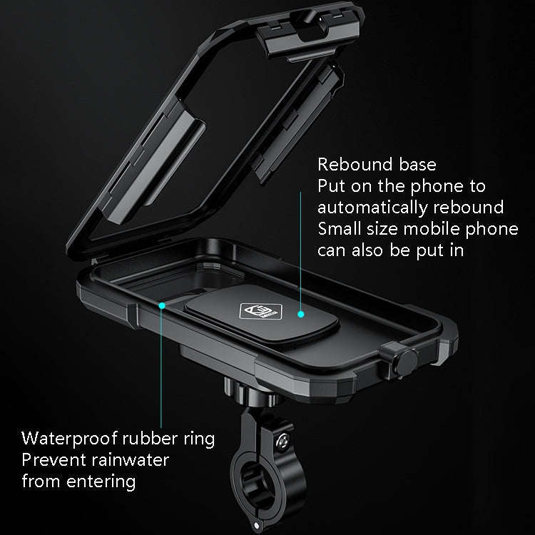 Kewig Bicycle Motorcycle Waterproof Box Mobile Phone Bracket Riding Touch Mobile Phone Fixed Seat...