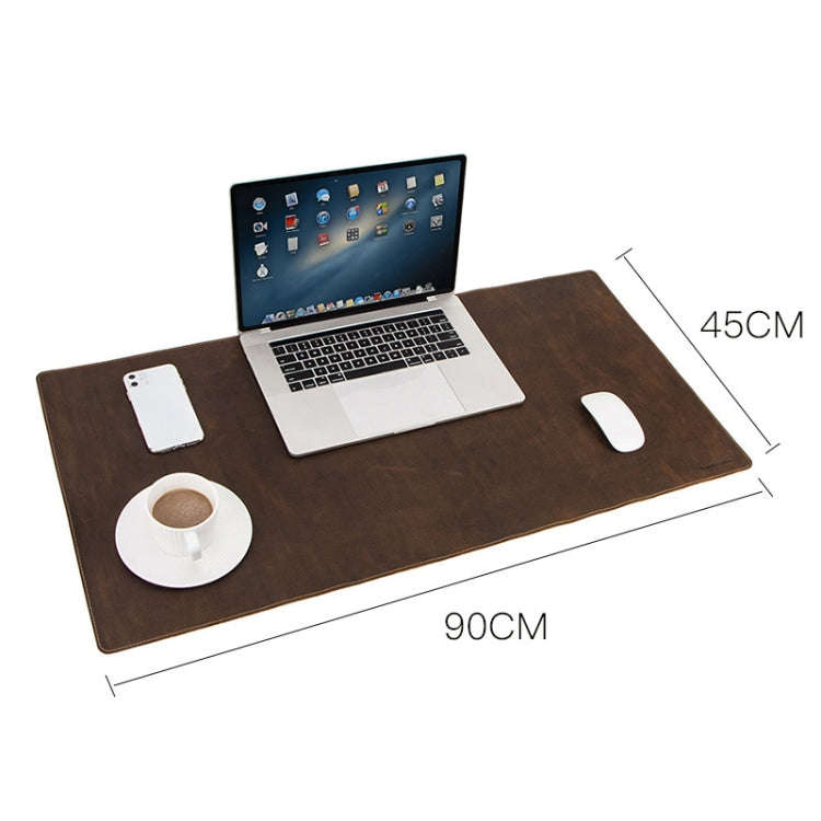 CF9011  Desk Pad Retro Crazy Horse Leather Notebook Computer Mouse Pad Oversized Anti-Slip Deskto...