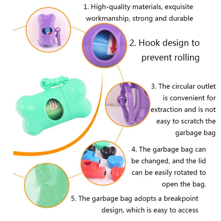 10 PCS BG-W085 Pet Bone Type Garbage Box Toilet Picker And Practical Pet Cleaning Supplies Color ...