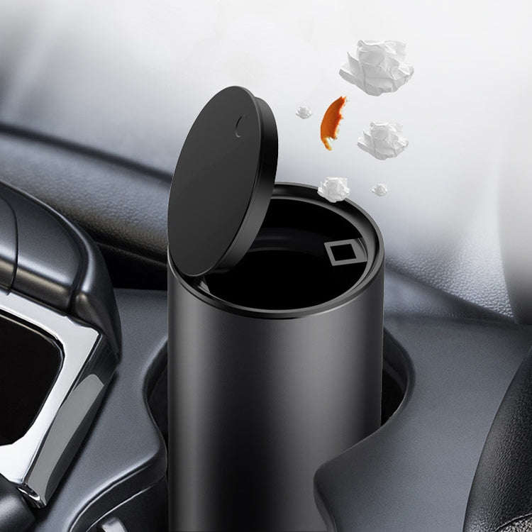 BEN.JACK Car Trash Can Multi-Function Storage Box In Car(Silver With 35 Garbage Bags)