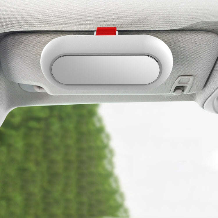 Car Glasses Case Multi-Function Automobile Inner Visor Storage Card(White)