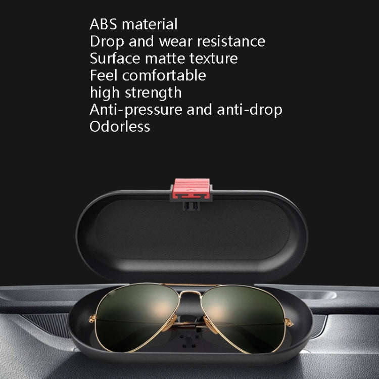 Car Glasses Case Multi-Function Automobile Inner Visor Storage Card(Black)