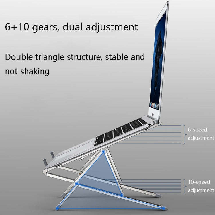 Oatsbasf Z02 Laptop Increasing Cooling Bracket Aluminum Alloy Desktop Adjustable Bracket(Gray)