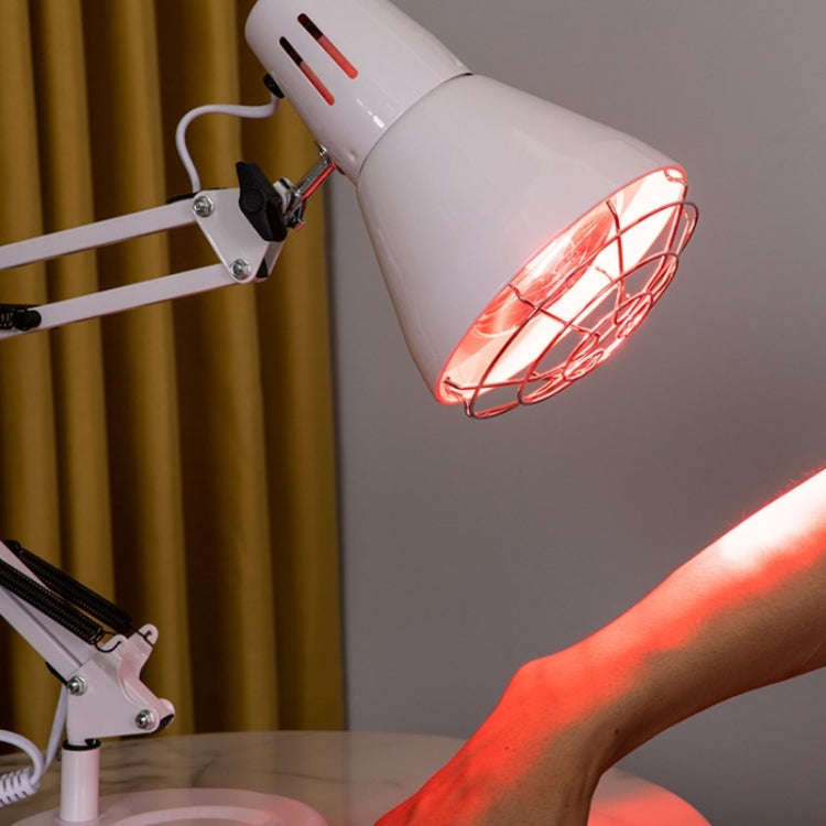 Household 150-watt Infrared Simple Physiotherapy Lamp With Metal Long Arm US Plug, Colour: Button...