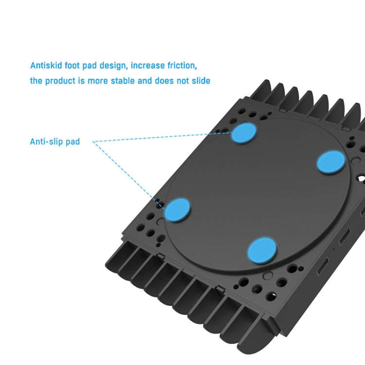 JYS X133 Multi-Function Cooling Base + Game Disc Storage For XBOXSeries X Host(Black)