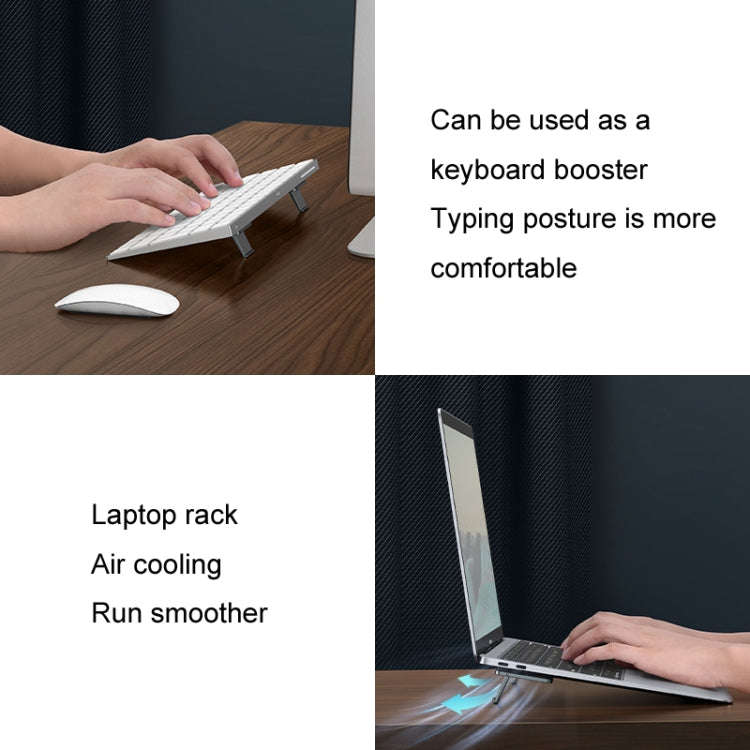 Oatsbasf 03321 Notebook Computer Invisible Height Increase Bracket Desktop Folding Storage Radiat...
