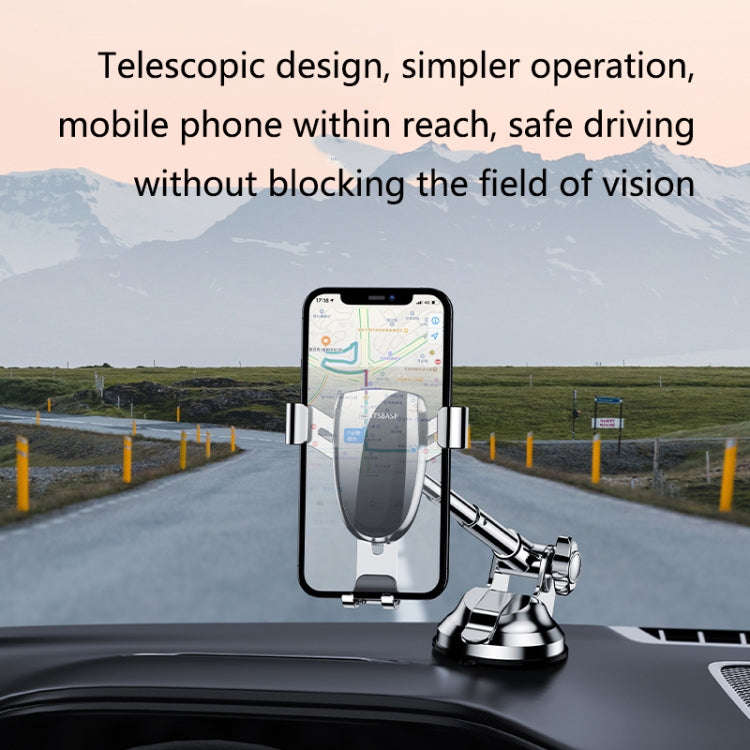 OATSBASF 03513 Phone Car Magnetic Telescopic Bracket Suction Cup Type Navigation Mobile Phone Bra...