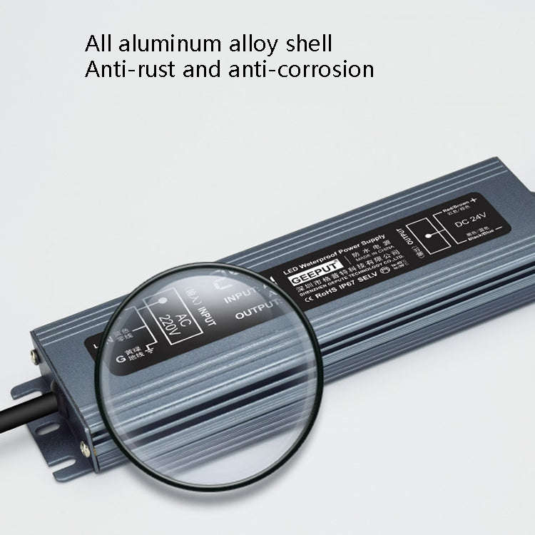 GEEPUT 220V To 24V LED Waterproof Power Supply Switch Transformer, Model: 20.8A 500W