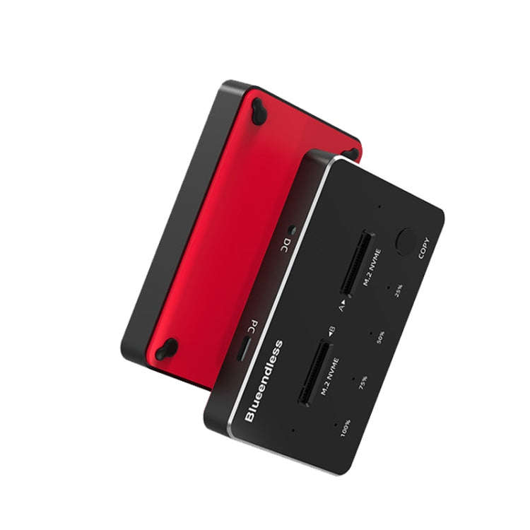 Blueendless M.2 Double Disk Mobile Hard Disk Base SATA / NVME Solid State Hard Disk Box, Colour: ...