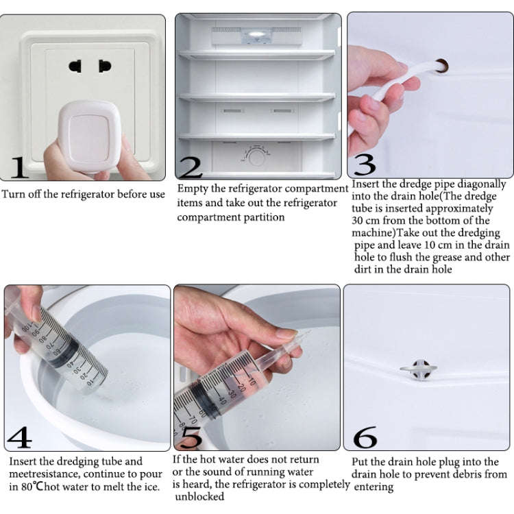 50pcs Drain Hole Plug Refrigerator Dredge Drain Hole Dredge Tool Refrigerator Water Hole Blocked ...