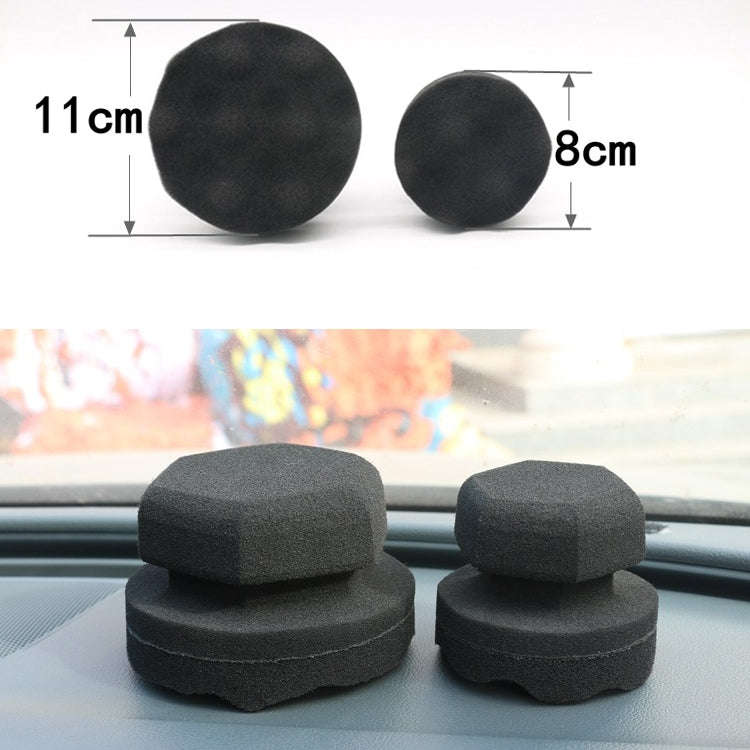 Hand-Grabbing Waves High Density Car Tire Wax Sponge Leather Wax Sponge, Specification: Large