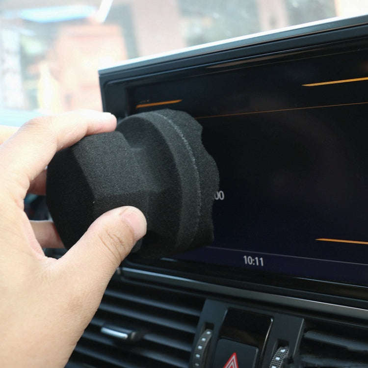 Hand-Grabbing Waves High Density Car Tire Wax Sponge Leather Wax Sponge, Specification: Large